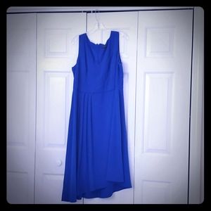 Blue size 18 Lane Bryant dress with v neck line.